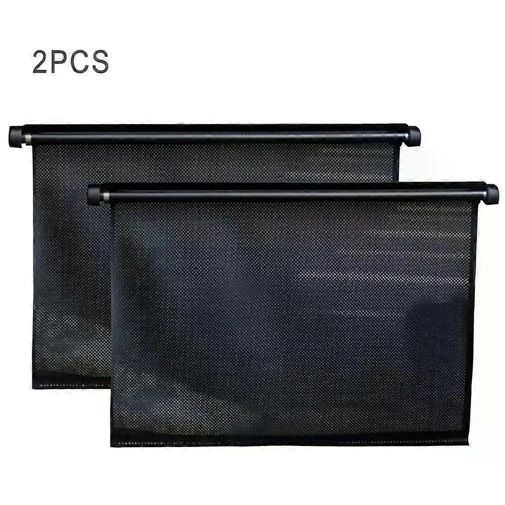 2Pcs Car Retractable Roller Sunshade Car Roller Sunshade Protector Blocks Of Harmful UV Rays Universal Auto Window Shades|Sun Visors|