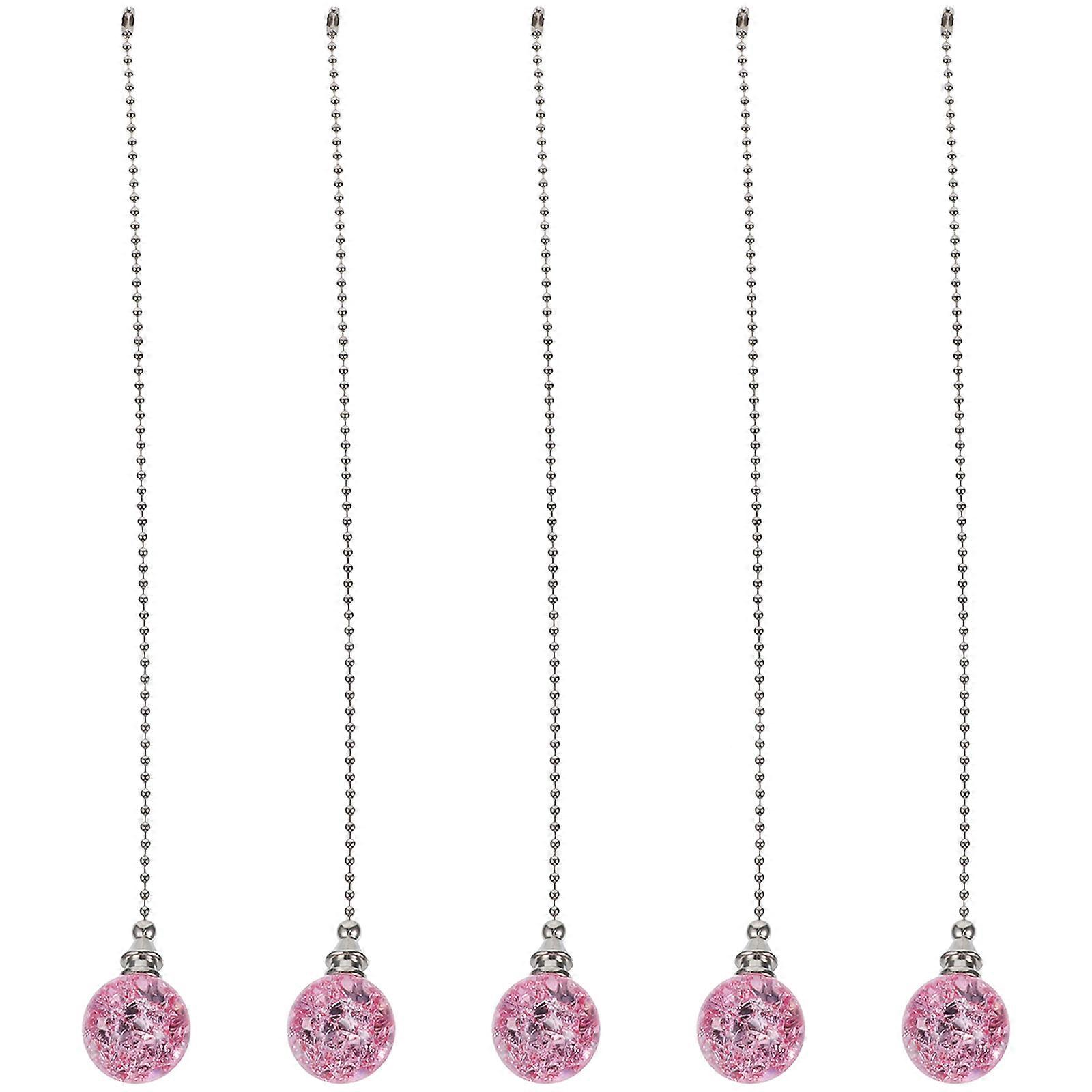 Ceiling Fan Pull Chains Decorative Lamp Pulling Chain Simple Design Round Shape 5Pcs
