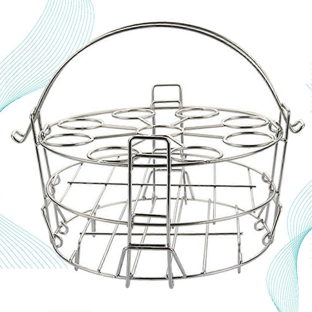 Kitchen Steam Rack Egg Boiler Tray Multilayer Stainless Steel for Home Users 1Pack