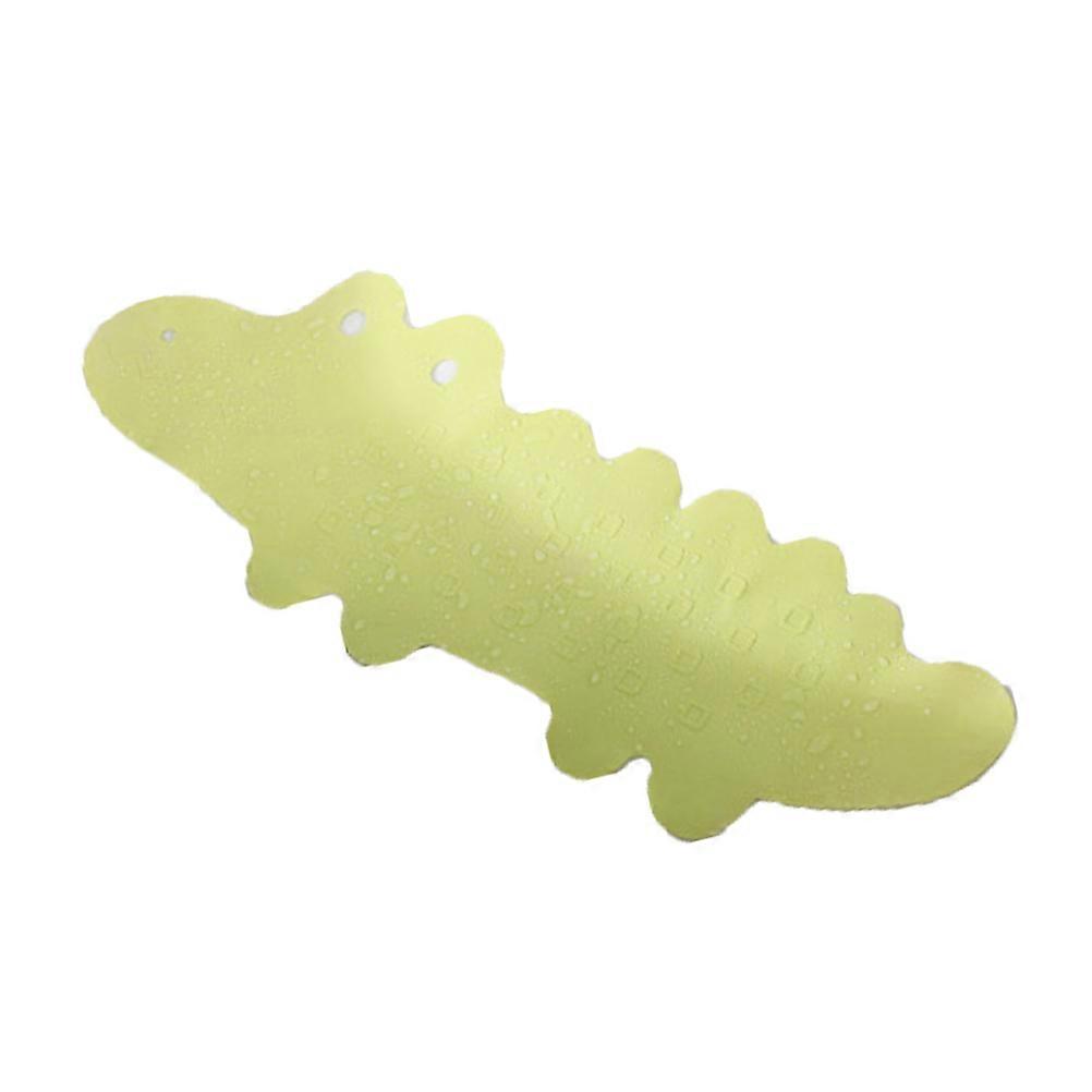 Non Slip Bath Mat Cartoon Shape For Bathtub Use By Children Kids In Green Color 95x34.5x1cm TPR Material 1Pack