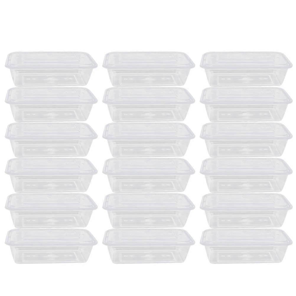 Take Out Food Containers Transparent Fruit Carry Out Box For Serving Fruit Rectangular 50Pcs