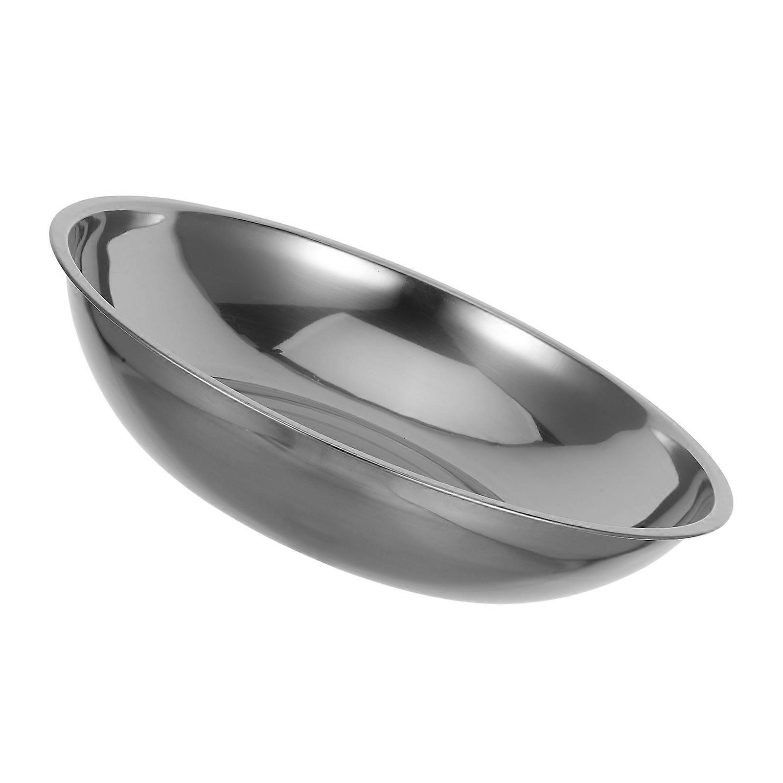 Food Weighing Tray Measuring Bowl For Digital Scale Home Use 25Cm Silver Lightweight Reusable 1Pcs