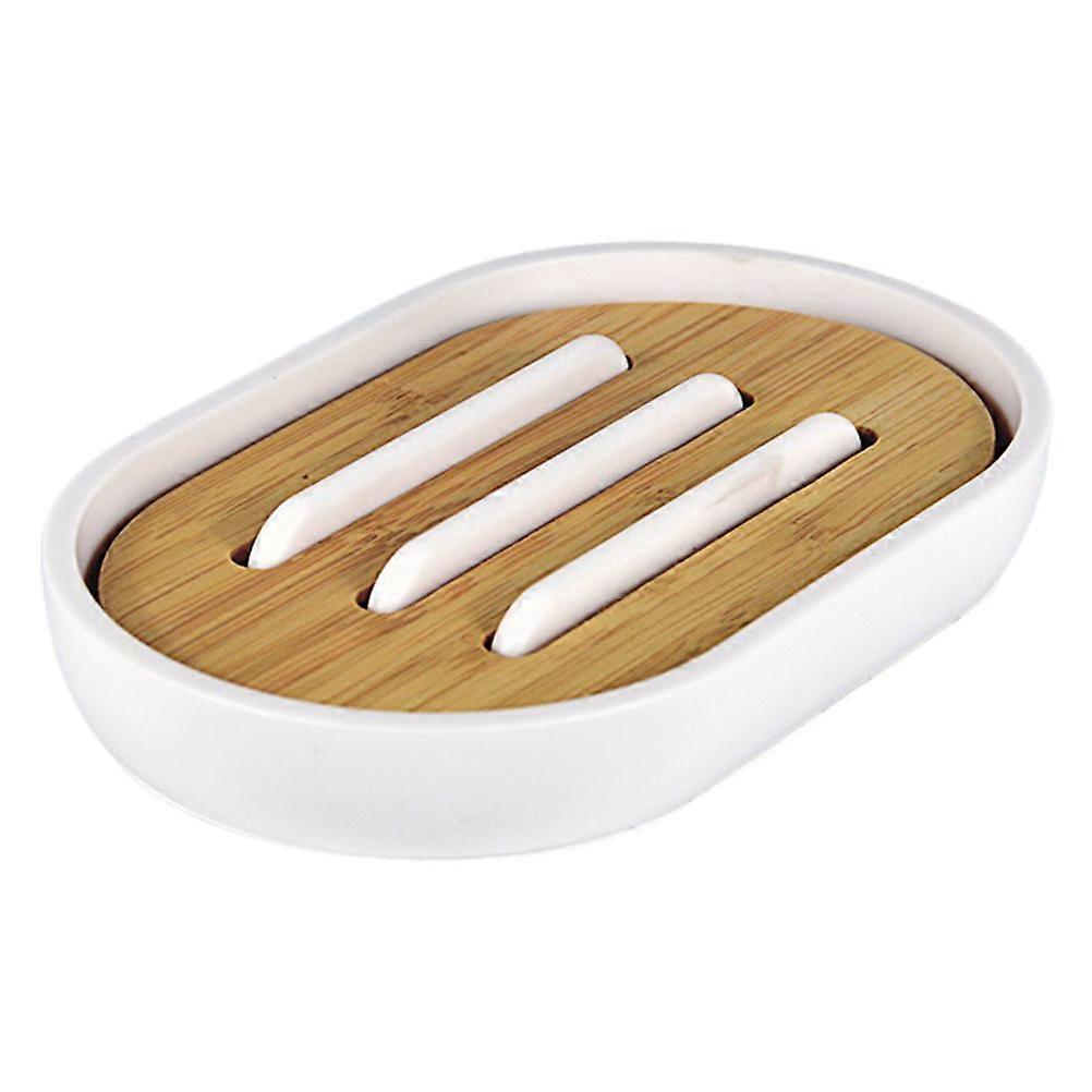Bamboo Soap Box Drying 13.00X8.00X2.00cm Color Bathroom 1Set
