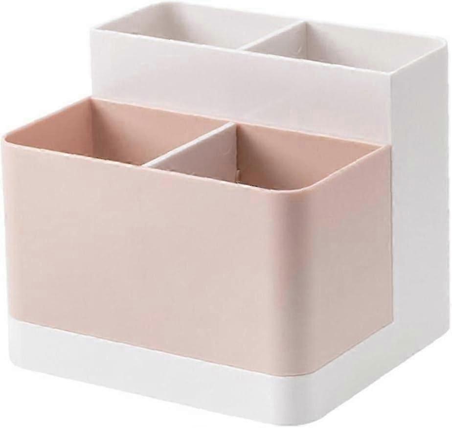 Makeup Brush Organizer - Multifunction Split Holder for Cosmetics Stationery (Pink)