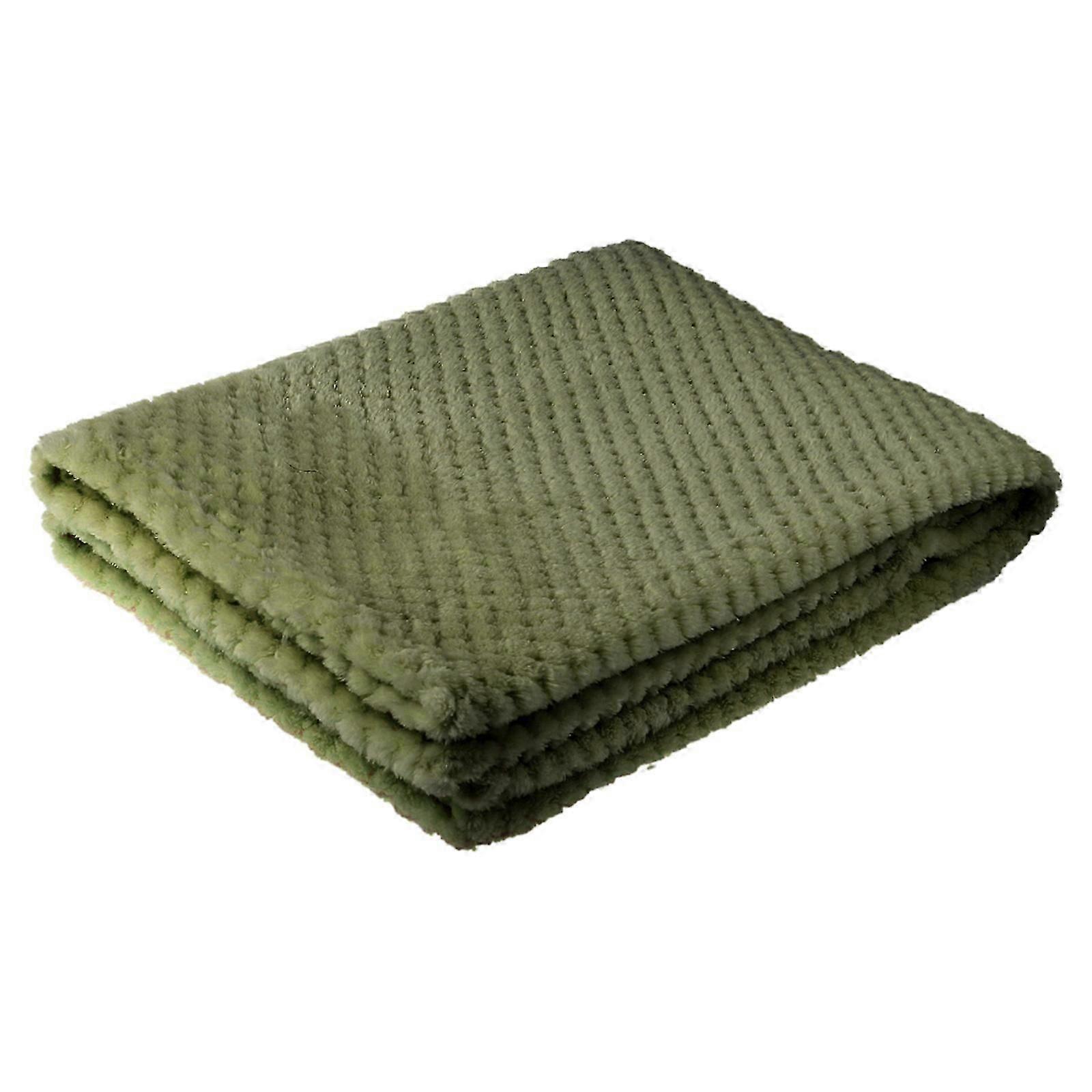 Thickened Solid Color Pineapple Grid Blanket Coral Fleece Lightweight Throw Blanket for Sofa Bed Winter Soft Warm Blanket 150x200cm Water blue