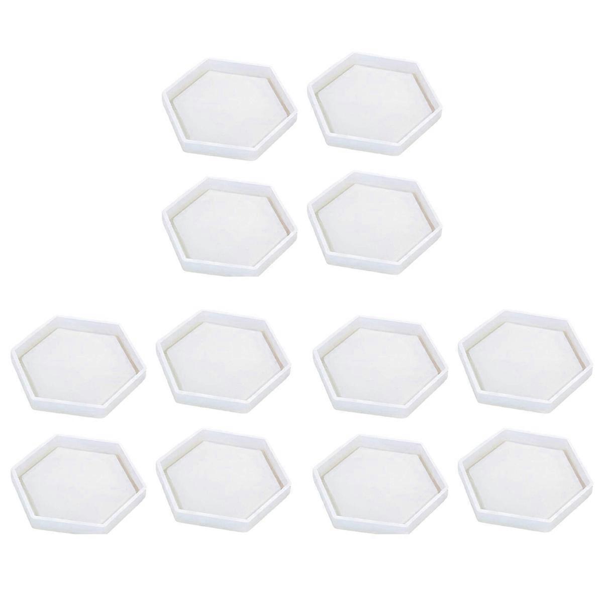 4 Pack Hexagon Silicone Coaster Molds Silicone Resin Mold