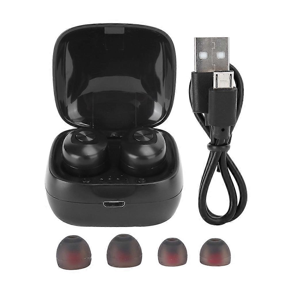 XG-12 TWS Wireless Bluetooth In-Ear Headphones, Portable Sports Headsets with Charging Box (Black)