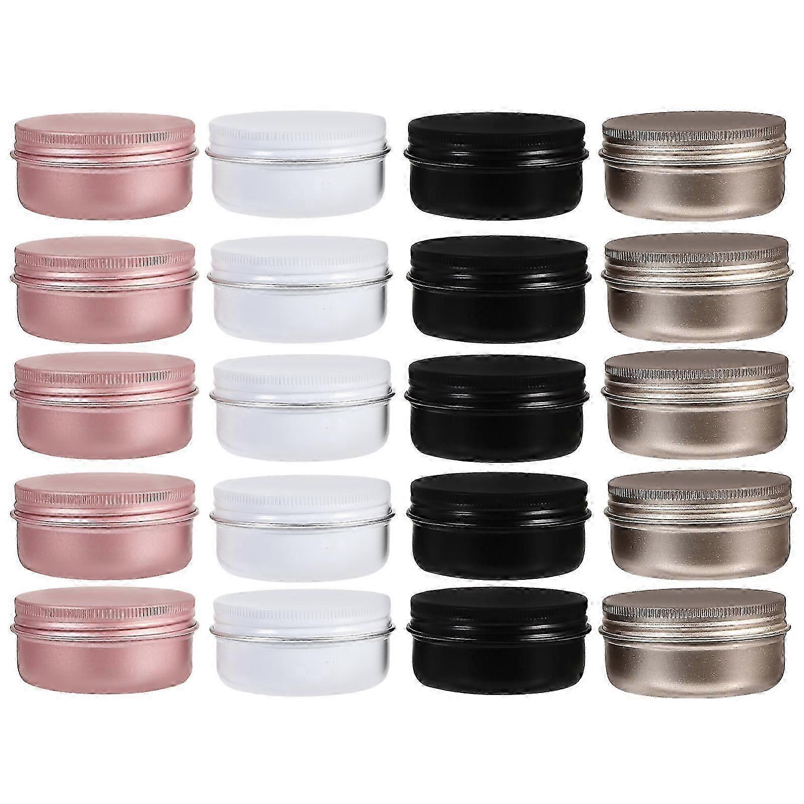 20pcs Aluminum Boxes Cosmetics Packing Boxes Round Cream Paste Subpackage Boxes