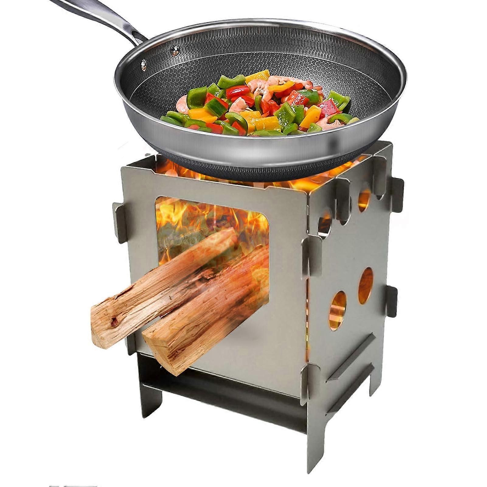 Folding Camping Stove, Folding Campfire Grill, Folding Campfire Grill, Outdoor Adventures Camping Grill, Safe, Easy Setup for Efficient Cooking