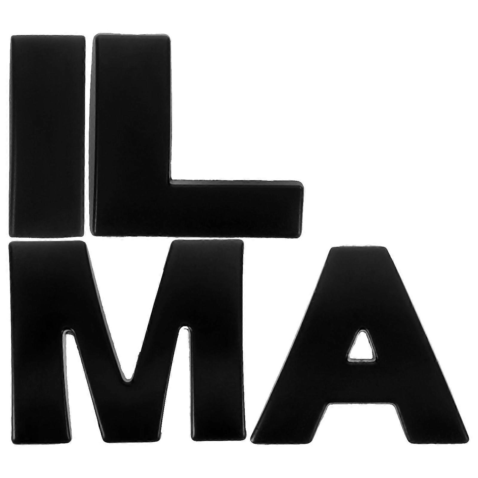 Letters Mailbox Stickers Business Letter Stickers Adhesive Mailbox Decal Rectangular Simple Design Black 4Pcs