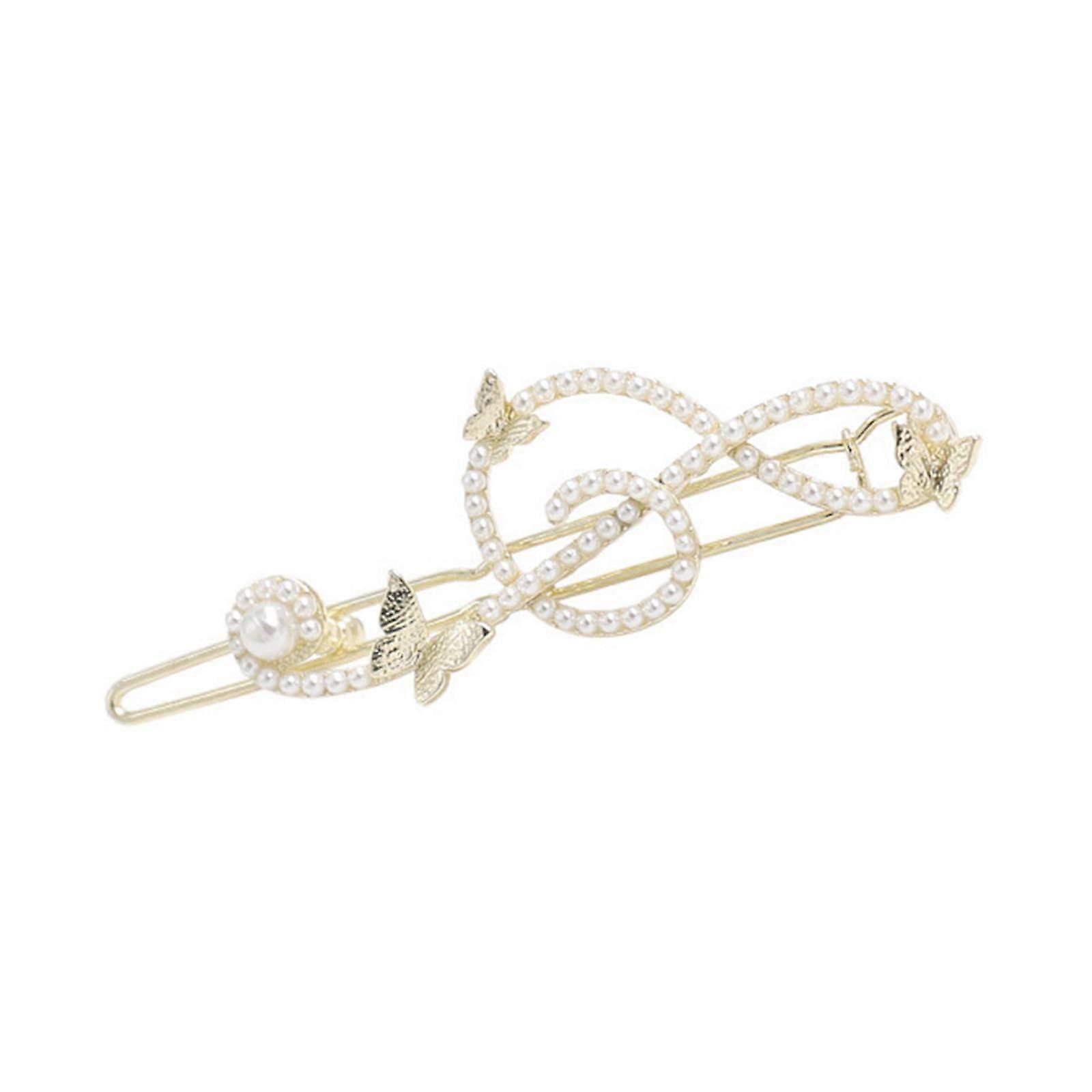 Shimmering Butterfly Music Clue Hairpin 2000s Hair Barrettes Duckbill Side Pins for Teenage Girls Women Hair Accessories