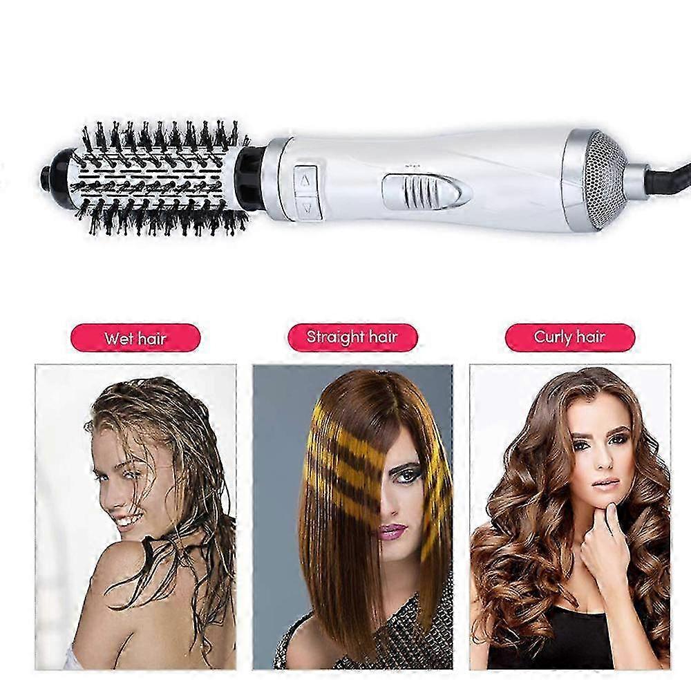 Automatic Rotating Hot Air Comb with Keratin Protection 1000W, Ceramic, Adjustable Temperature