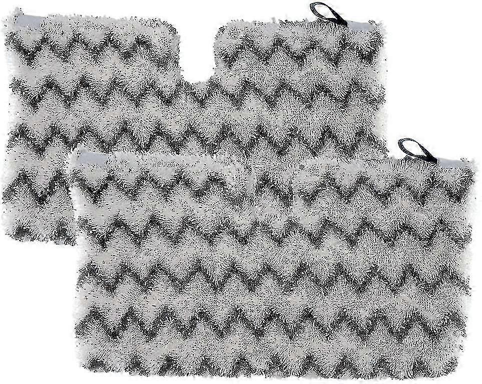 2pcs Replacement Standard Steam Mop Pads With Scrub Strips Suitable For Certain Brands