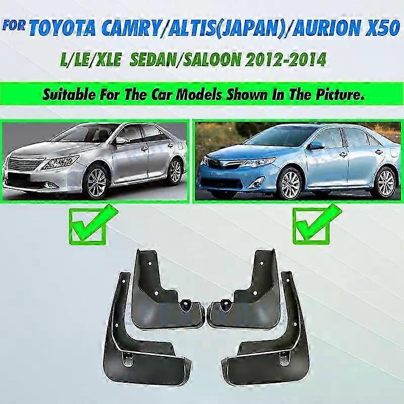 Molded Mud Flaps Suitable for Certain Brands Camry XV50 Altis Aurion 2012-2014 Front Rear Splash Guards