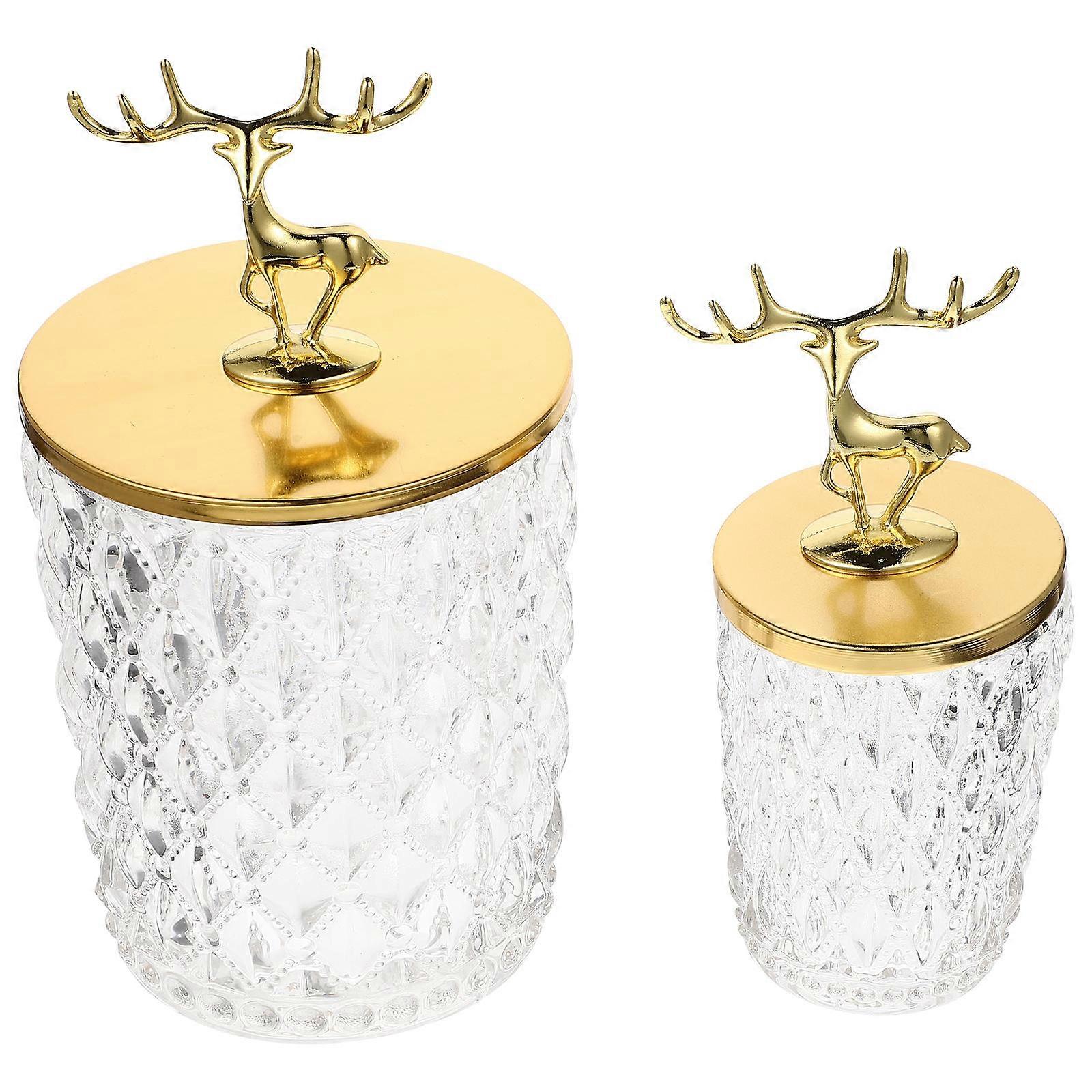 It looks like you're referring to a product listing for **"2pcs Elk Design Tea Canister Creative Storage Jar For Home Office Multi Functional For Tea