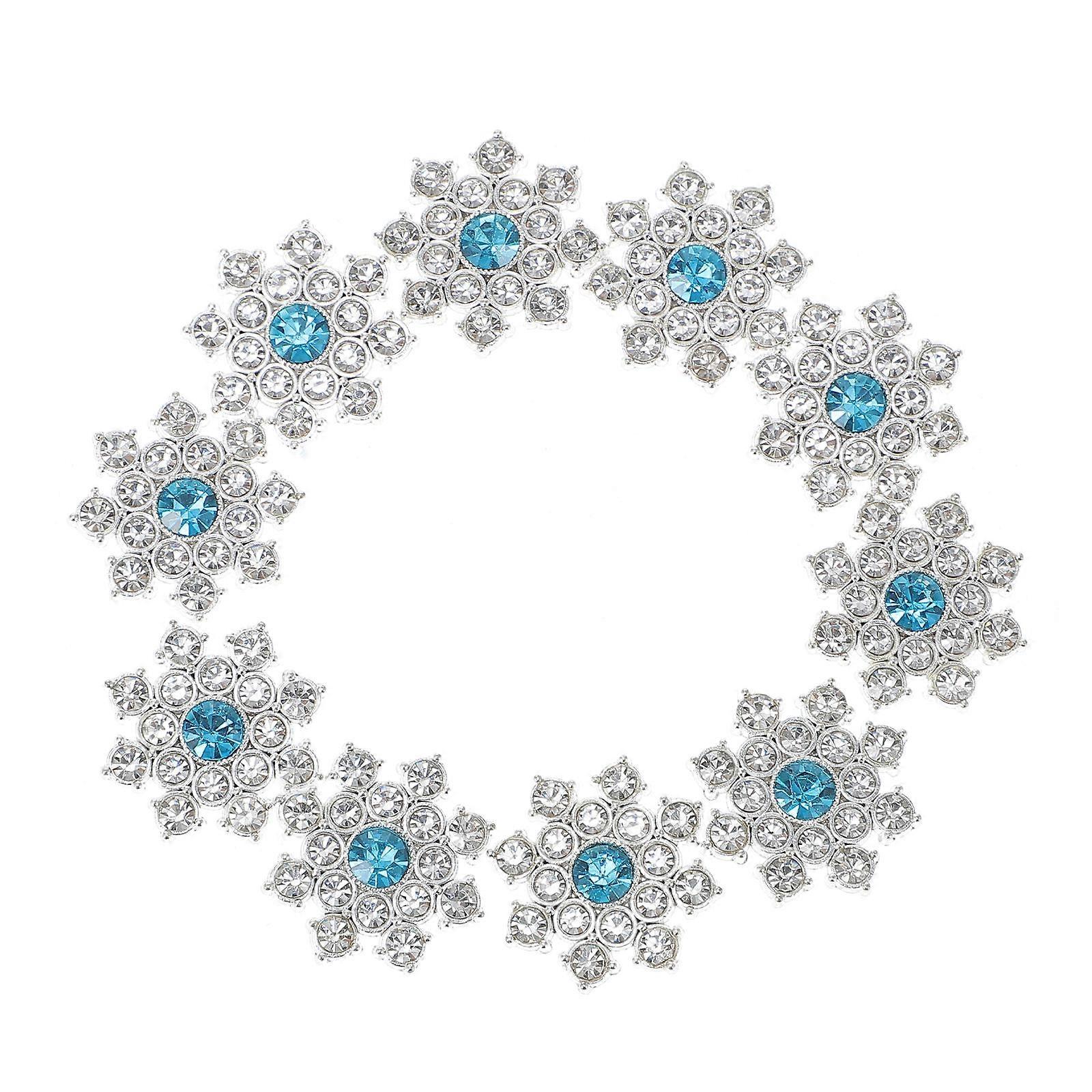 a polished and engaging product description based on your input:
**30pcs DIY Rhinestone Pendant Charms – Snowflake Hair Accessories & Craft
