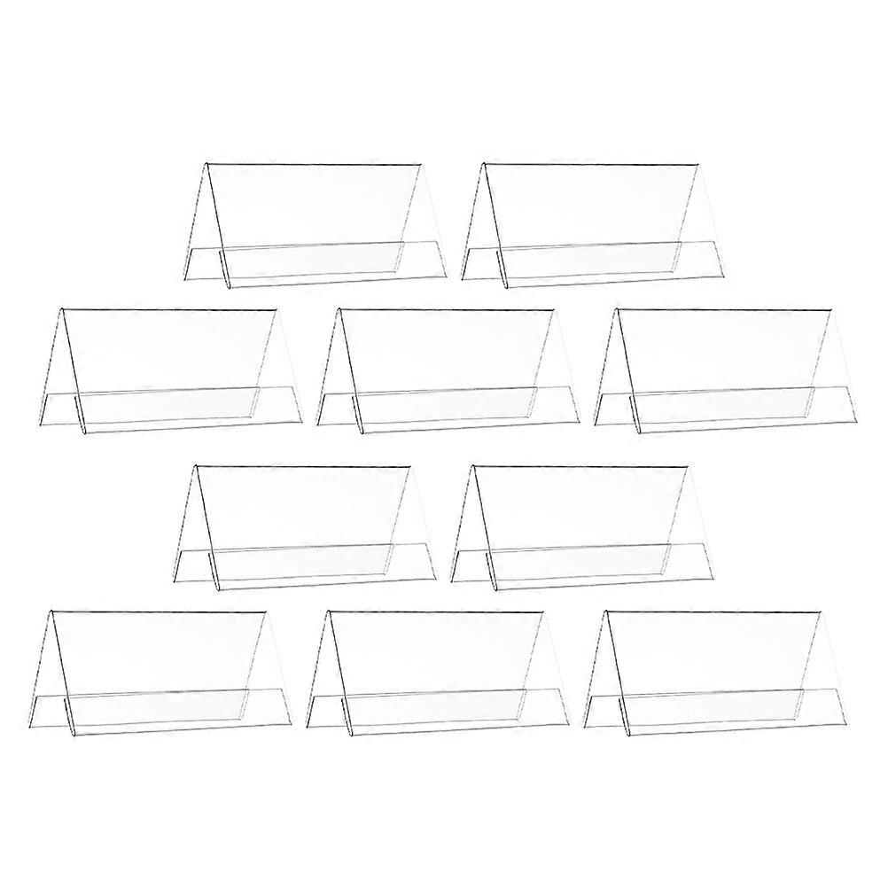 Clear Acrylic Desk Name Plate Holders   Horizontal Back Sign for Office, Conference & Event Use   Display Card Stand for Organized Seating