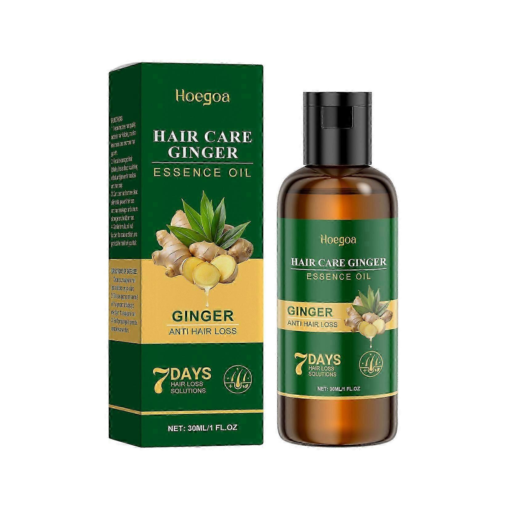 Ginger Hair Care Essence Oil na porost włosów, Imbirowy olejek przeciw wypadaniu włosów, Nawilżający olejek eteryczny z imbiru do włosów, głęboko odżywczy, wzmacniający naprawę włosów