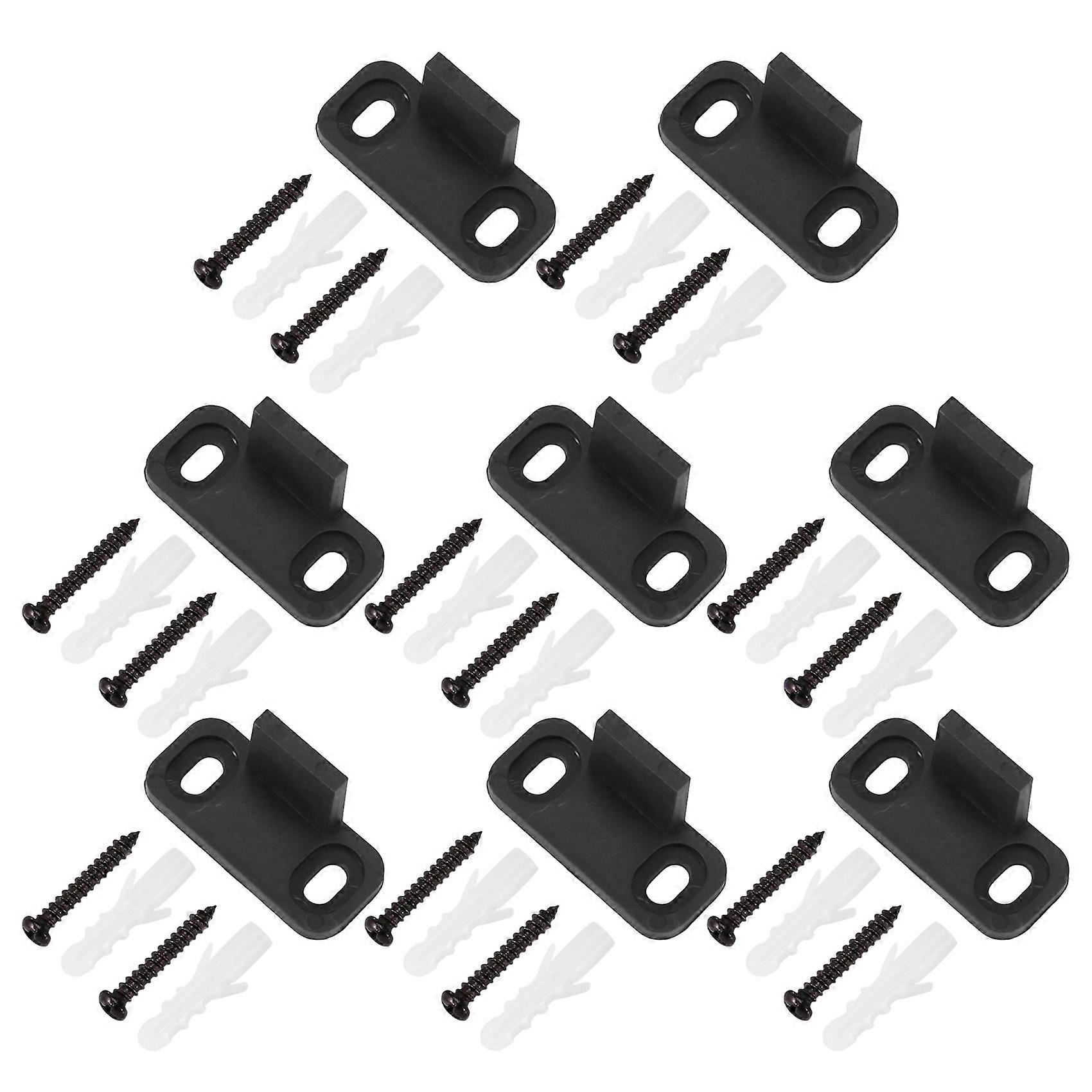 8 Pieces Sliding Barn Door Floor Guides Closet Door Guides Hardware Plastic Simple Floor Wall Mounted Bottom Track Guide