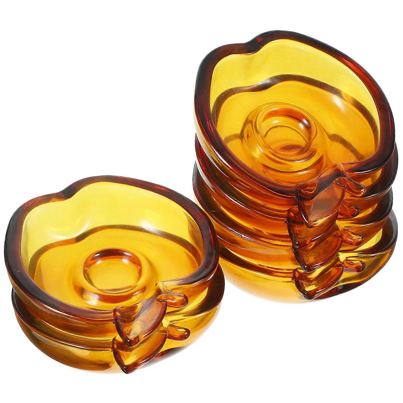 Vinegar Dish Resistant to Breakage Clear Plates for Party Elegant Style 10.50X9.50X2.50CM 6Pcs