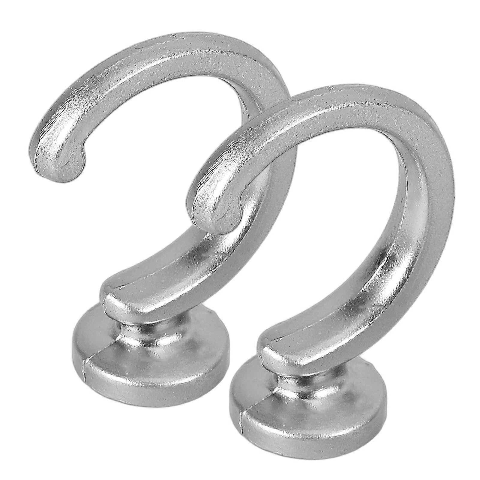 Drapery Hooks Wall Mounted Hooks Space Saver Traditional Design Silver Color 2Pcs