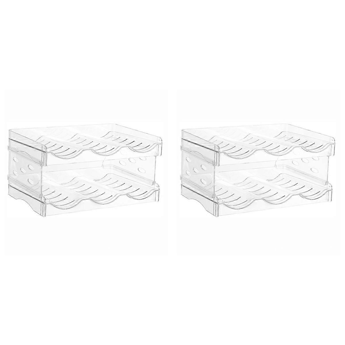 Stackable Plastic Water Bottle Holder, Wine Racks for Kitchen Fridge