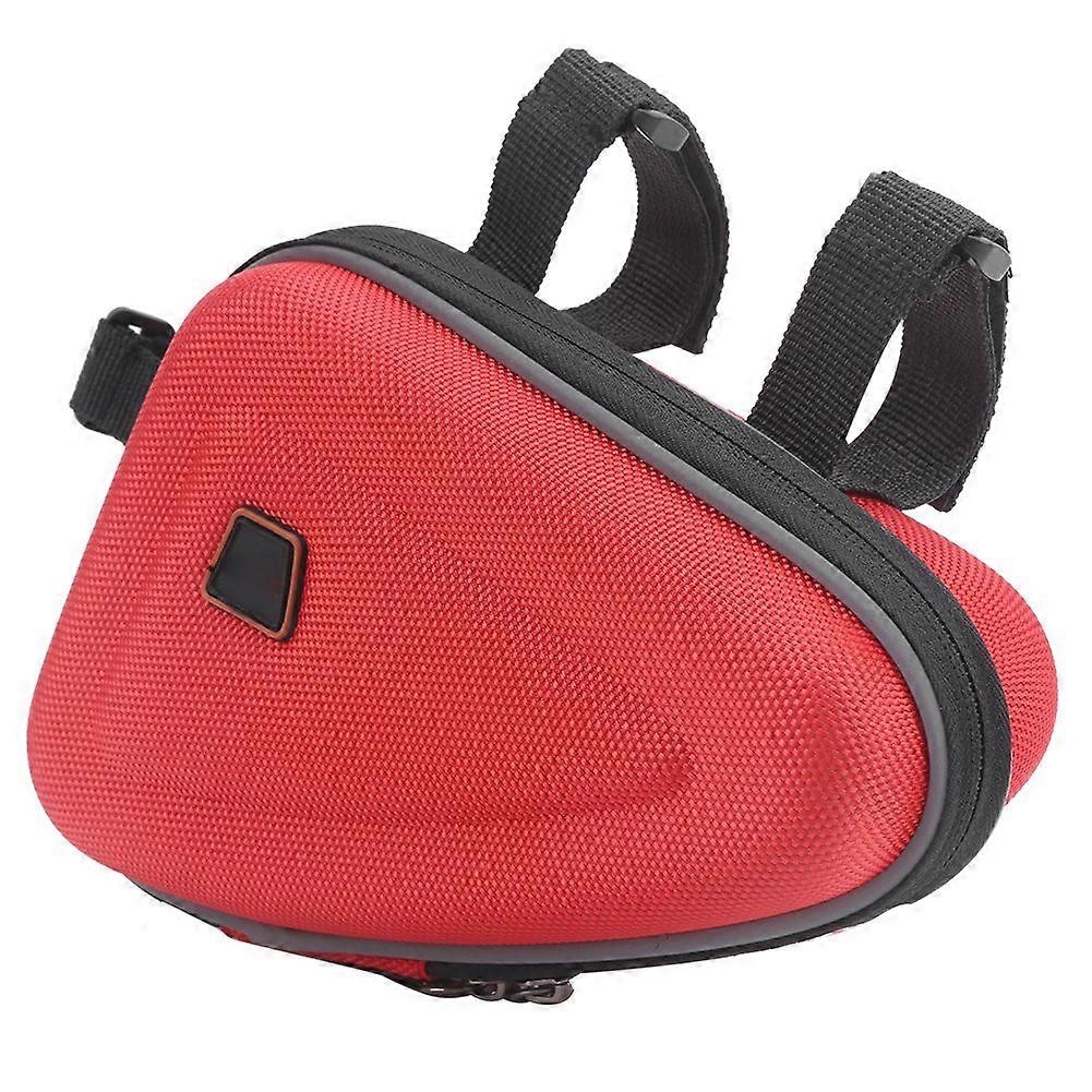 EVA Bicycle Front Tube Bag Waterproof Triangular Mountain Bike Frame Pannier for Phone Wallet Keys ToolRed YMQX)
