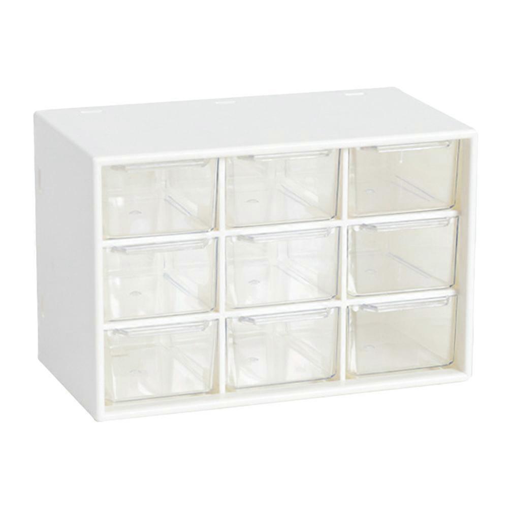 Makeup Organizer Case Transparent Drawers Multi Compartment Storage Vanity Office Home Use Lipsticks Eyeshadows Accessories Compact Design White