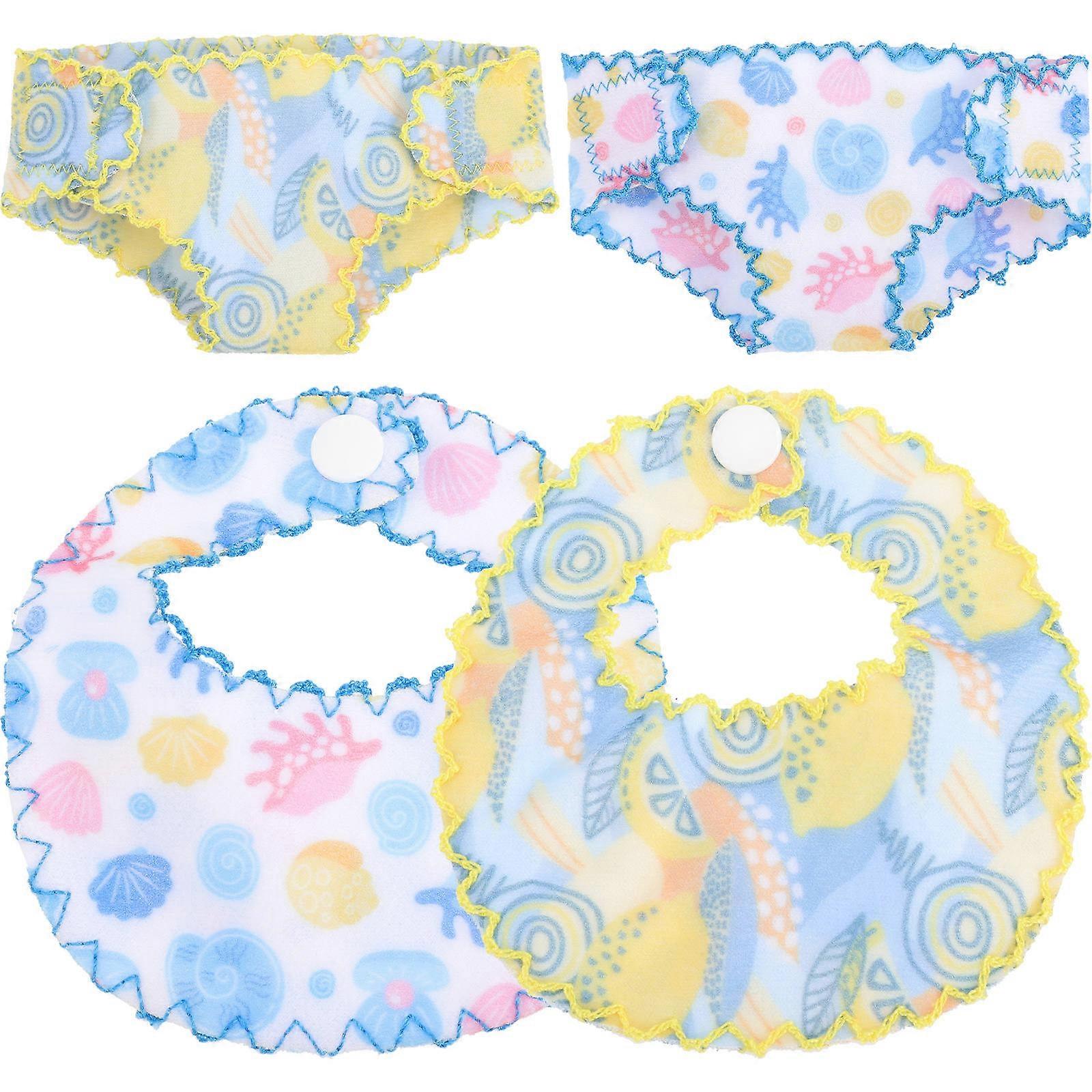 Mini Doll Clothes Set Creative Design Underwear & Bibs for DIY Play, Comfortable & Portable Accessories for Dolls