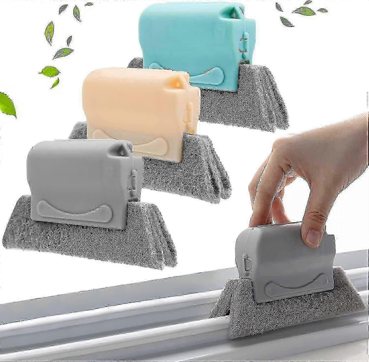 Brosse de nettoyage pour rainures de fenêtre, brosse de nettoyage pour fentes de rails de fenêtre et de porte, outils de nettoyage de crevasses à main pour nettoyage rapide pour toutes les fenêtres/portes coulissantes/ti