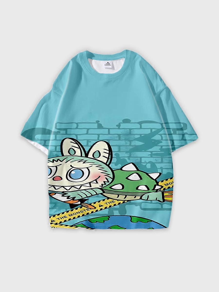 T-shirt round neck Pattern loose short sleeve JW6474