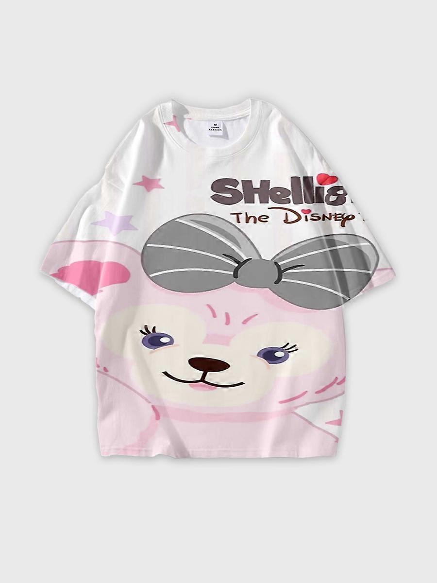 T-shirt round neck Cartoon Role Pattern loose short sleeve JW6397