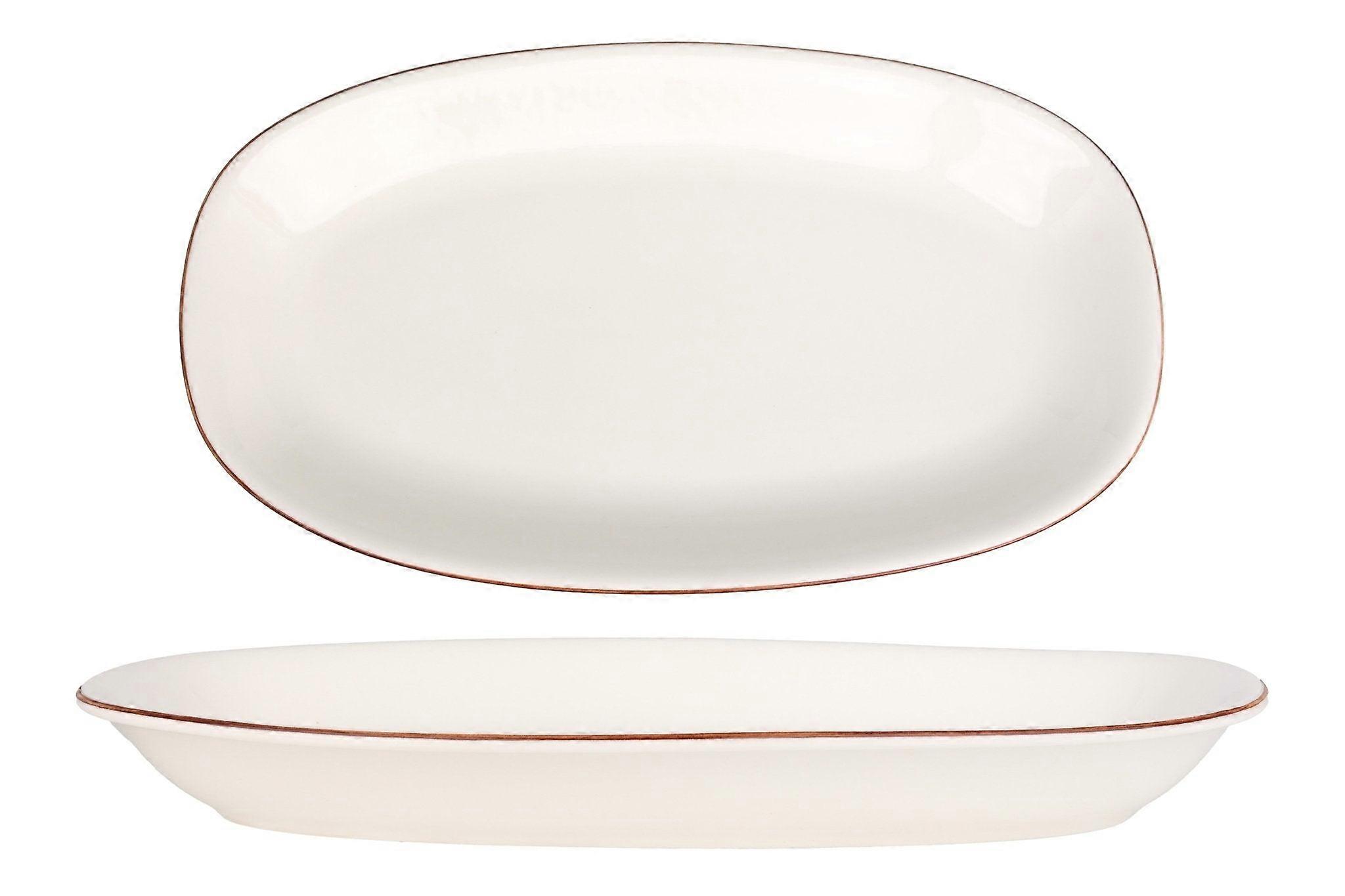 Bonna Service plate - Retro - Porcelain - 34x19 cm  - set of 2