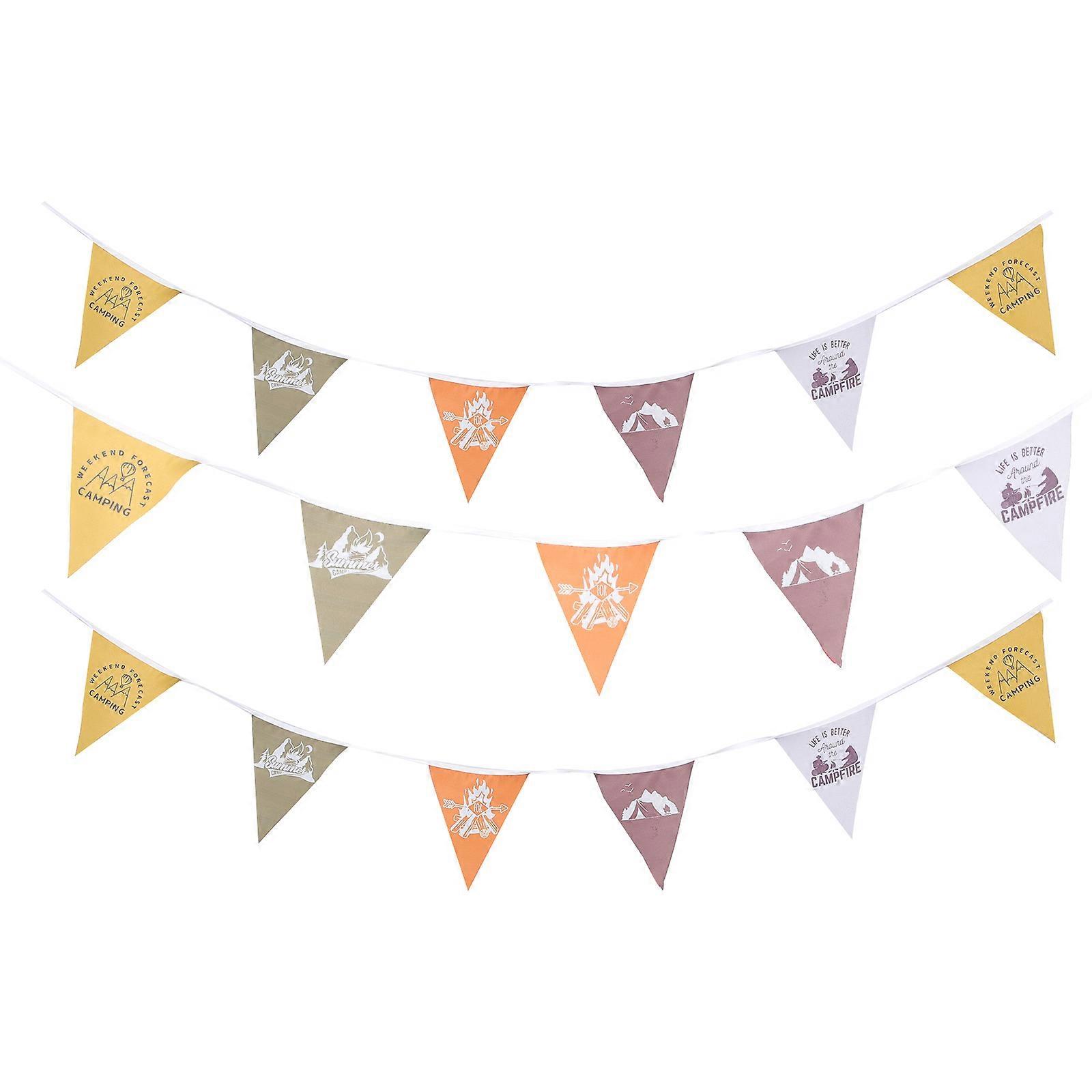Camping Flag Banner Assorted Color Garden Decoration Durable Material Good Printing Technique 600.00X20.00X0.10CM 1Set