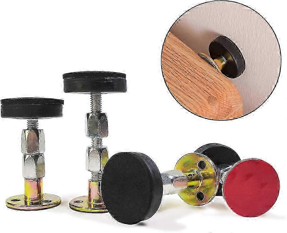 Adjustable Anti-Shake Bed Frame Tool - 4 Pieces Telescopic Bracket for Bedroom Wall Support & Stability