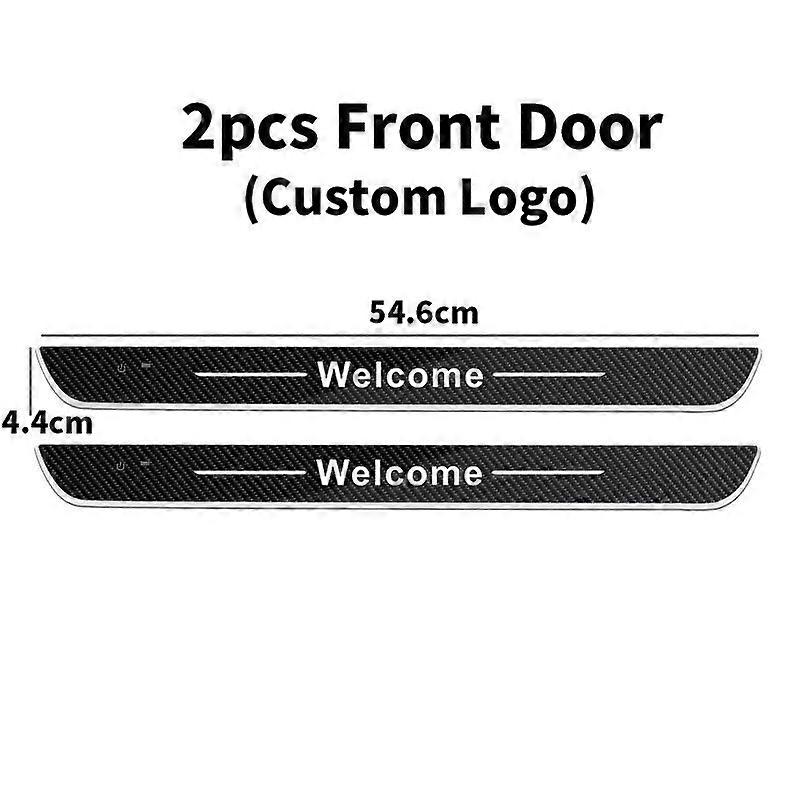 Carbon fiber Car Door Sill Light Threshold Lamp Customized Logo Power Moving LED Illuminated Welcome Pedal Scuff Plate Pedal Motor Vehicle Lighting