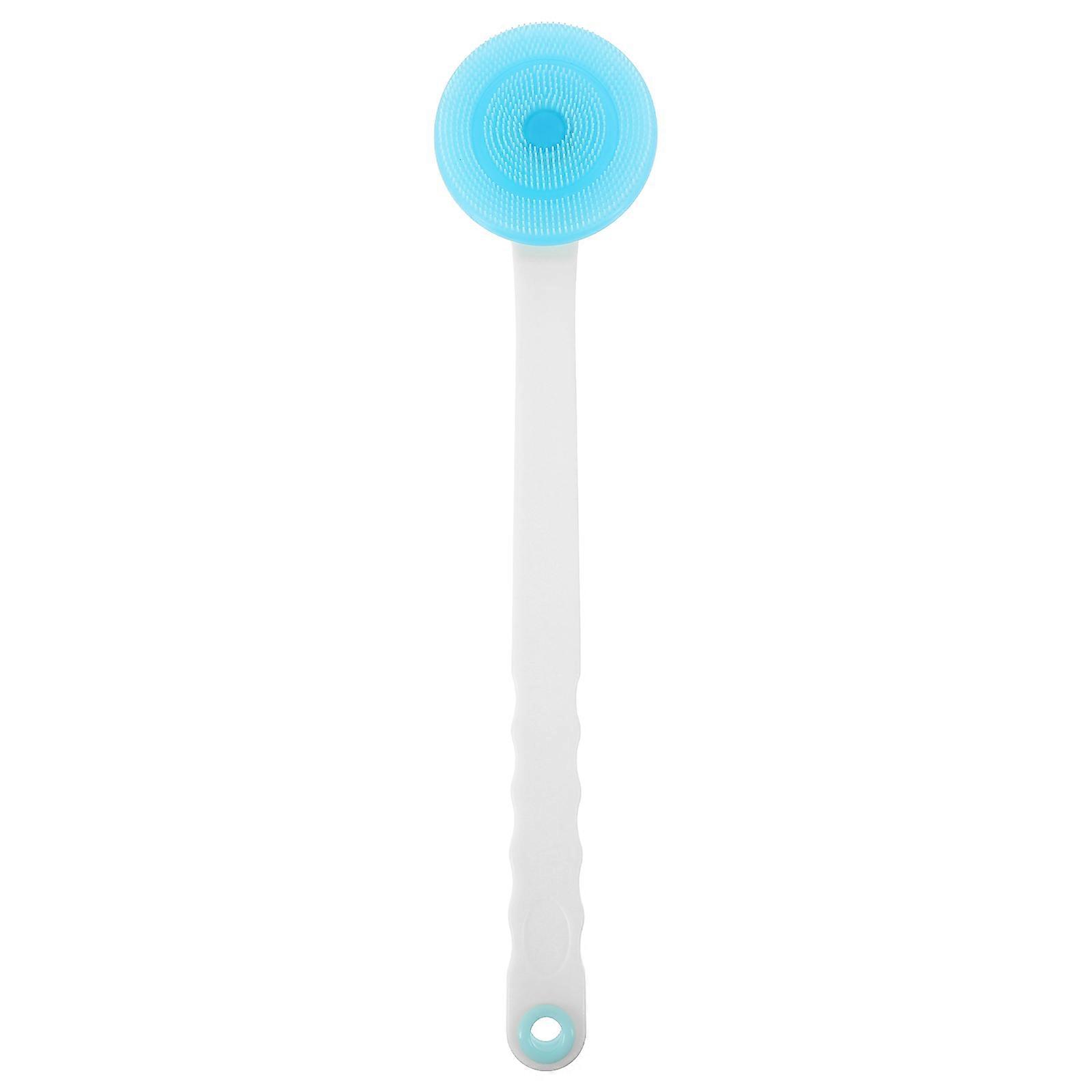 Long Handle Silicone Back Brush for Adults Exfoliating Bath Brush for Hard to Reach Areas, Sky Cleansing, Smooth Skin