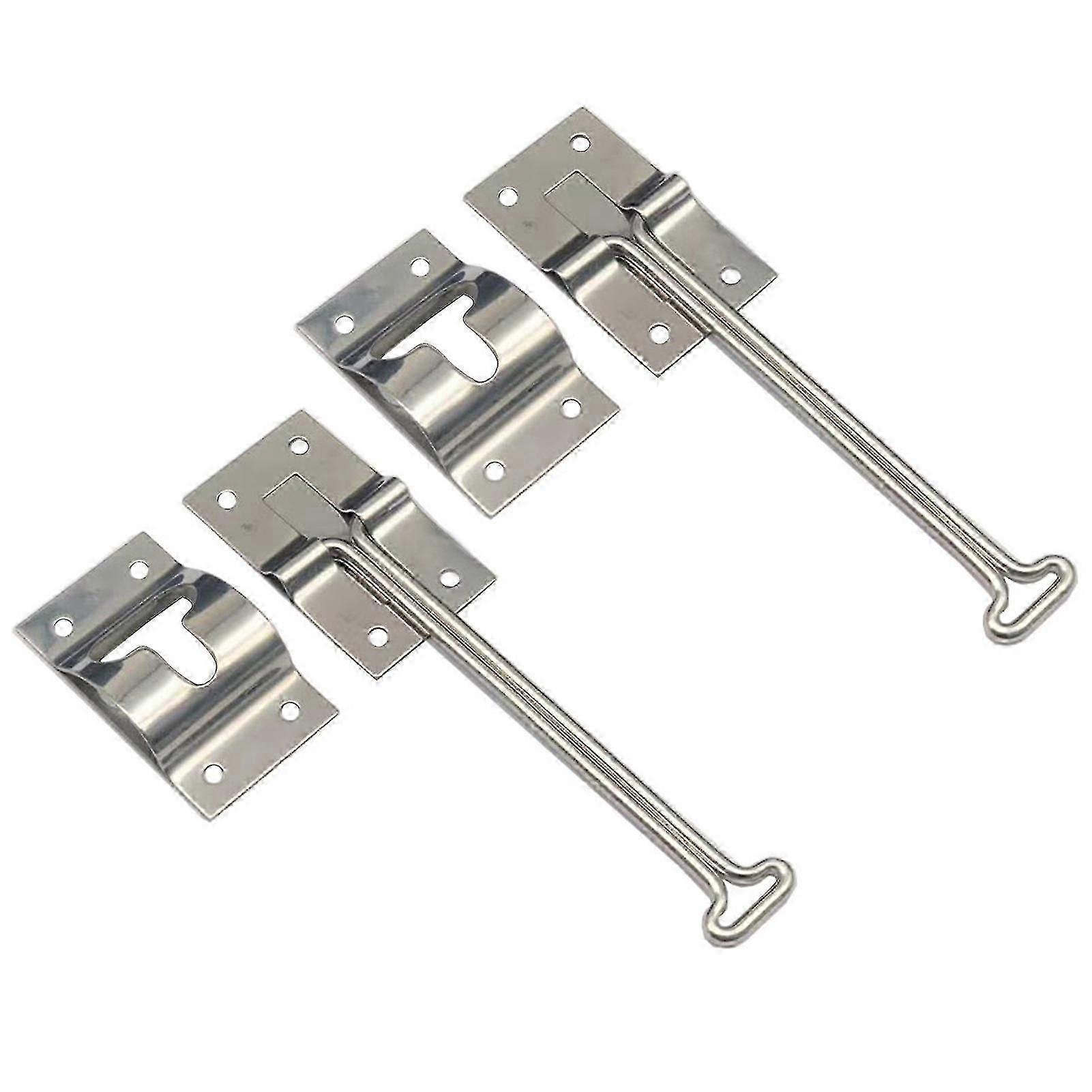 2sets 6inch camión de acero inoxidable fácil instalación Latch T estilo RV soporte de puerta