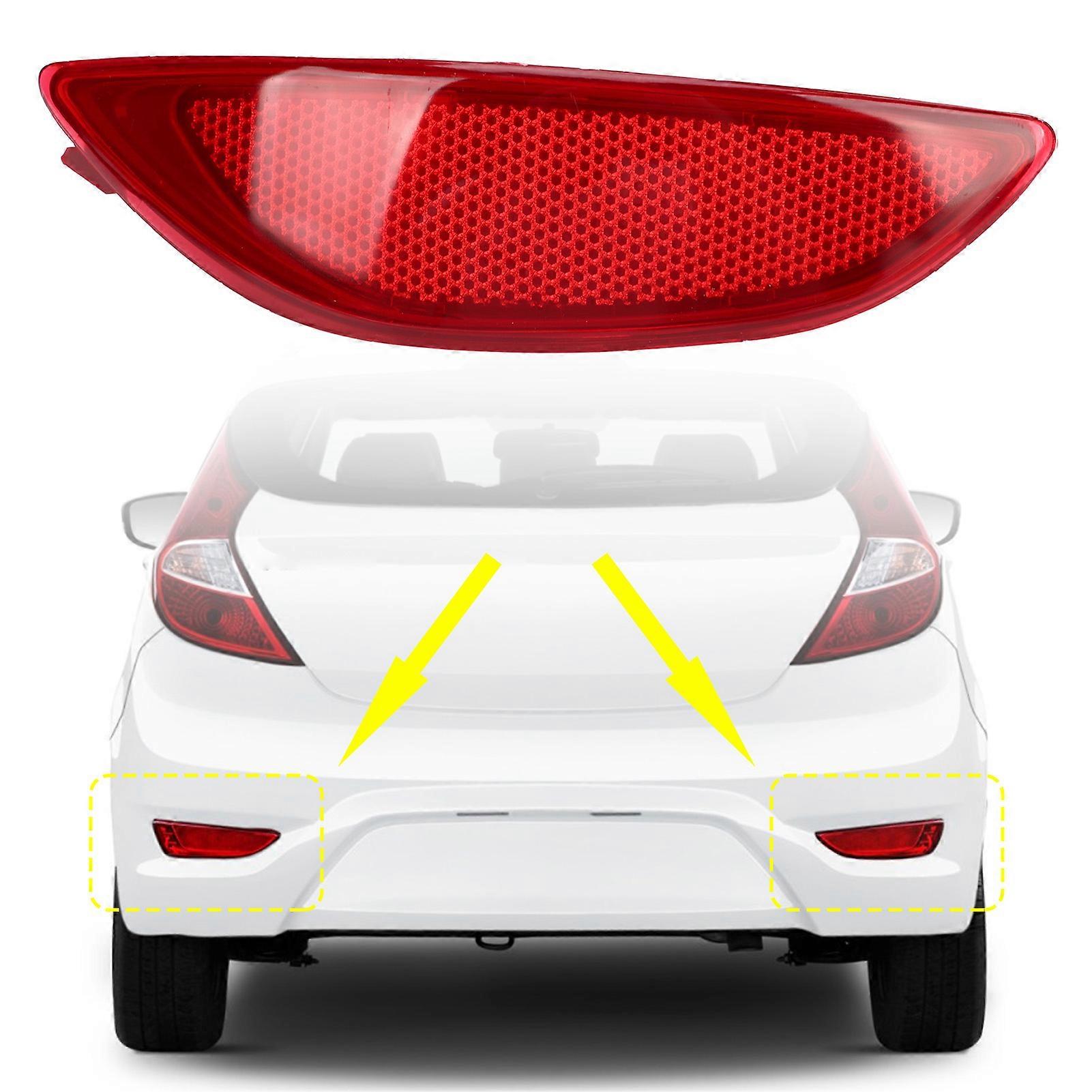 Rear Bumper Reflector Red Warning Rainproof Shock Proof Replacement for Accent LE SE