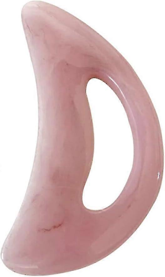 Gua Sha massage tool with handle, large resin lymphatic drainage massager pink