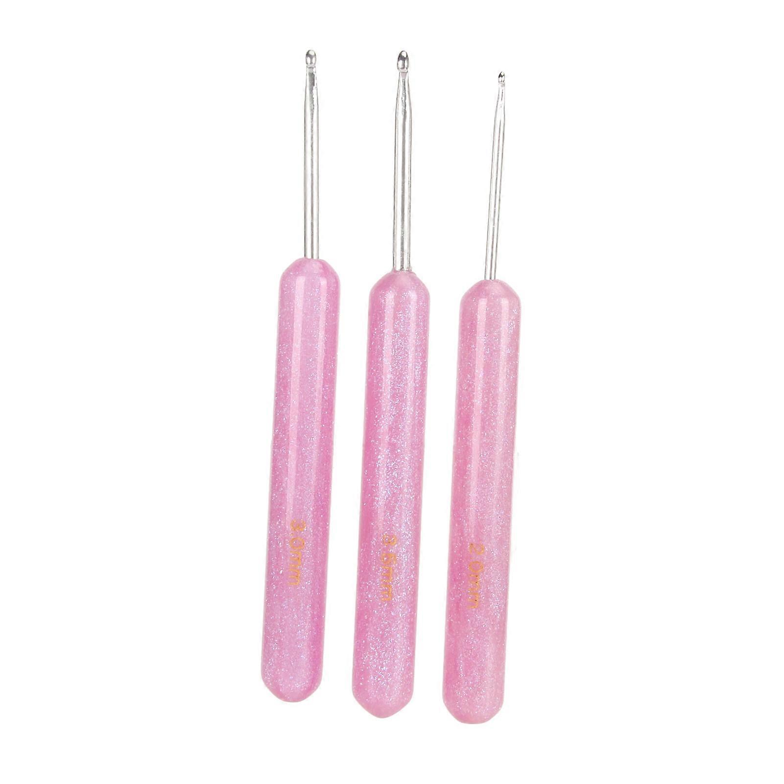 9pcs Crochet Hook Set 2.0mm to 6.0mm Ergonomic Resin Handle Crocheting Needles for Beginners Professionals