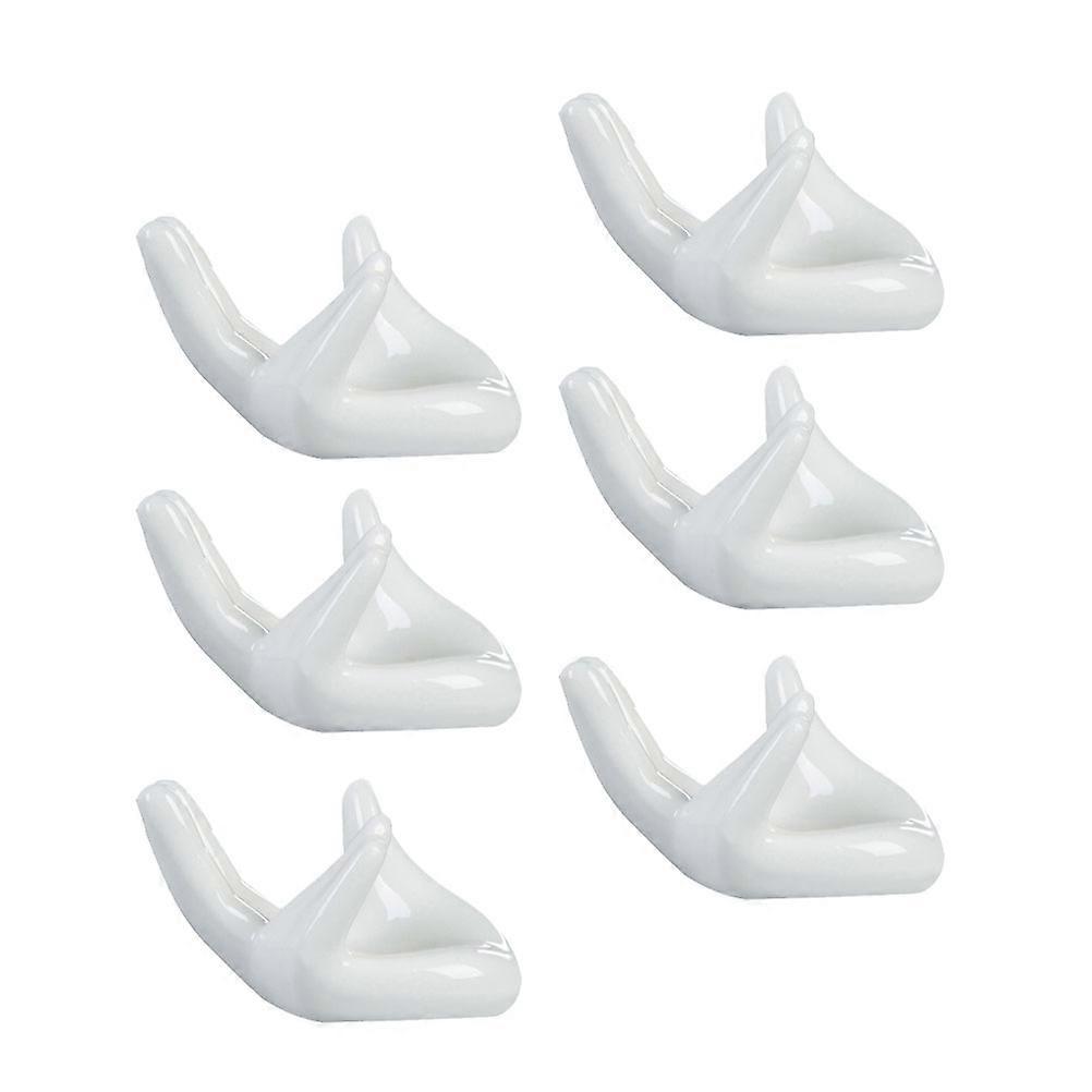 Ceramics Base for Ocarina Holding Elegant Hand Shaped Display Stand for 6 or 12 Hole Ocarina White