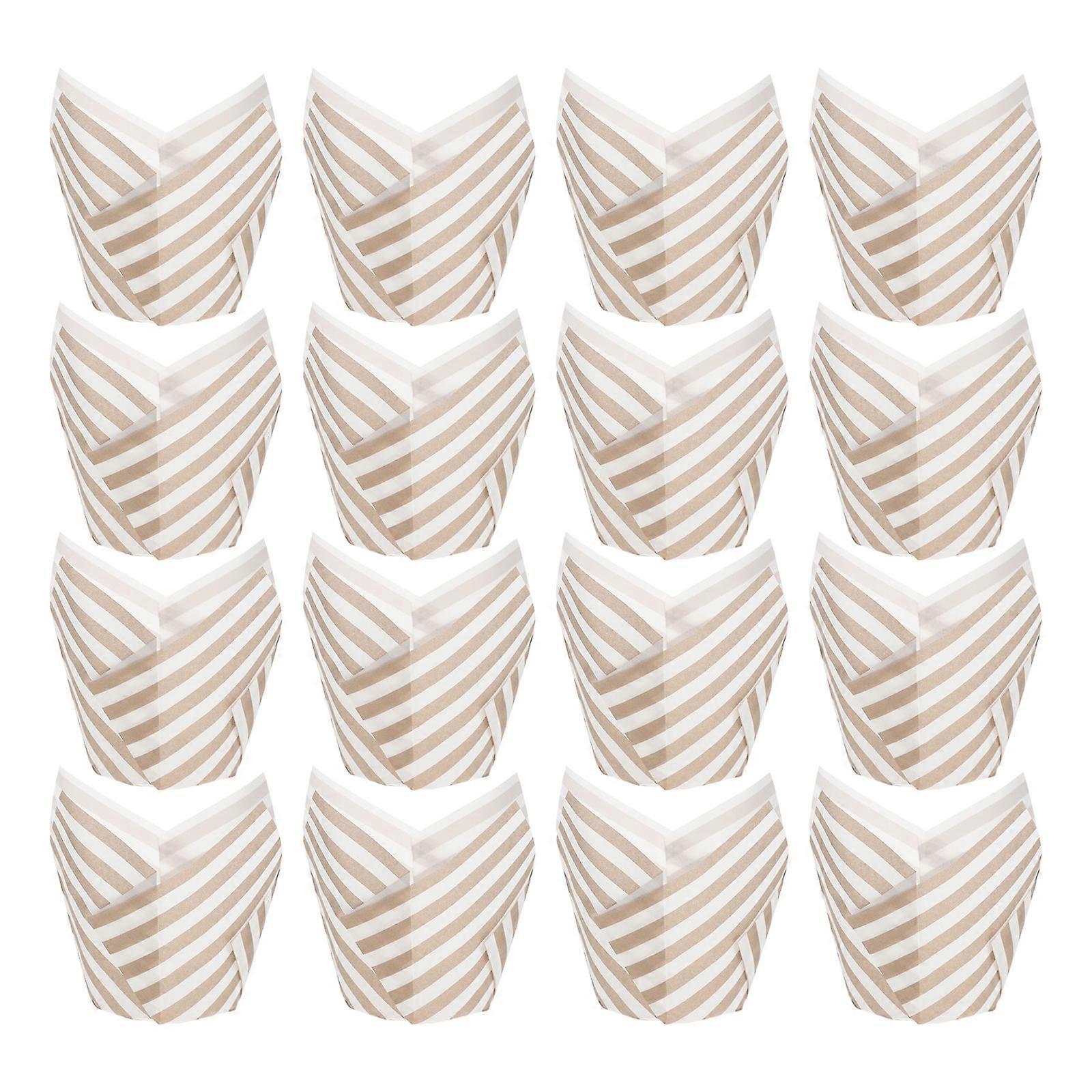 White Flower Shaped Cupcake Wrappers Paper Liners for Baking and Storage 100pcs