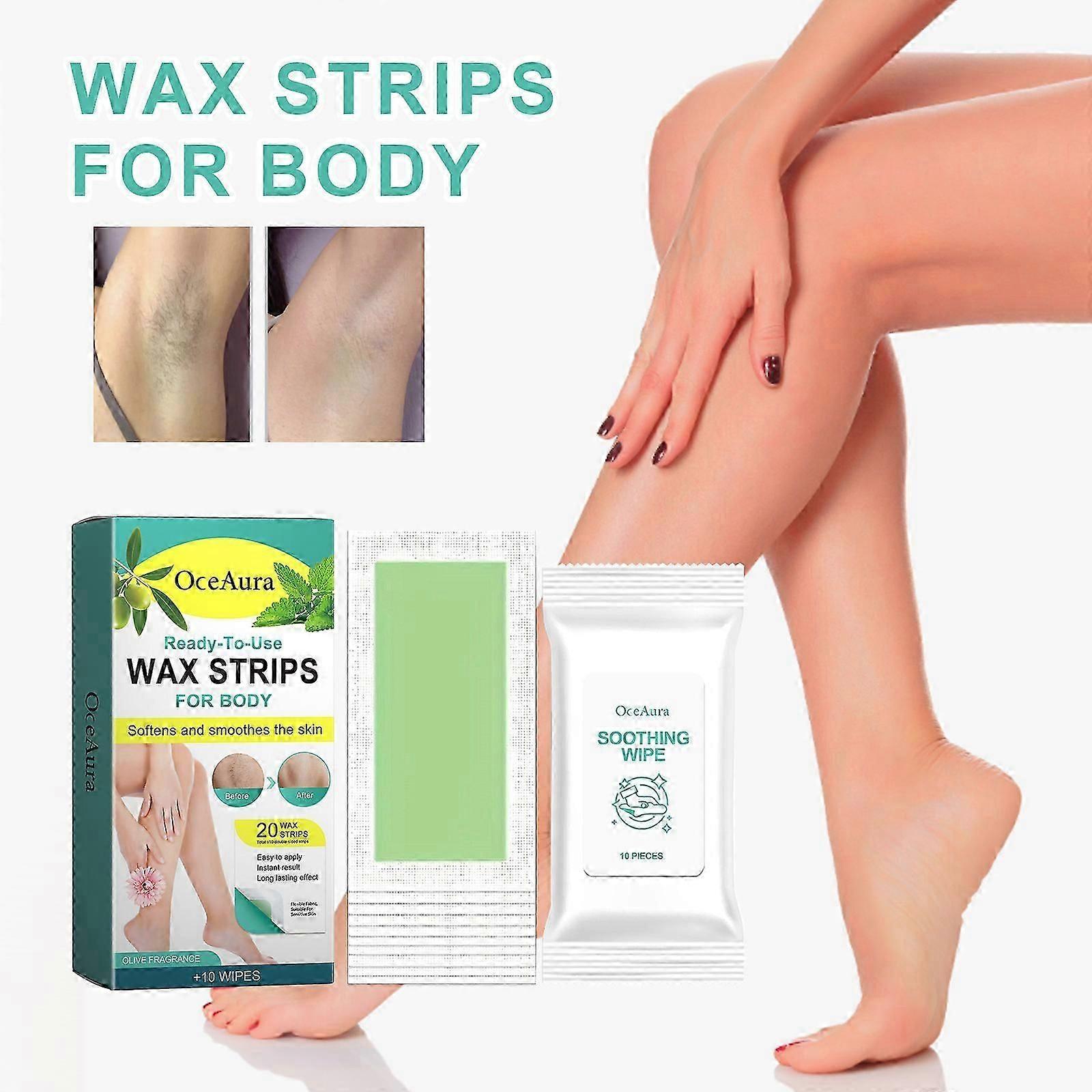 Paski woskowe, paski woskowe do ciała Paski do depilacji woskiem dla kobiet i mężczyzn, paski do wosku do ciała do twarzy, nóg, ramion, pach, bikini
