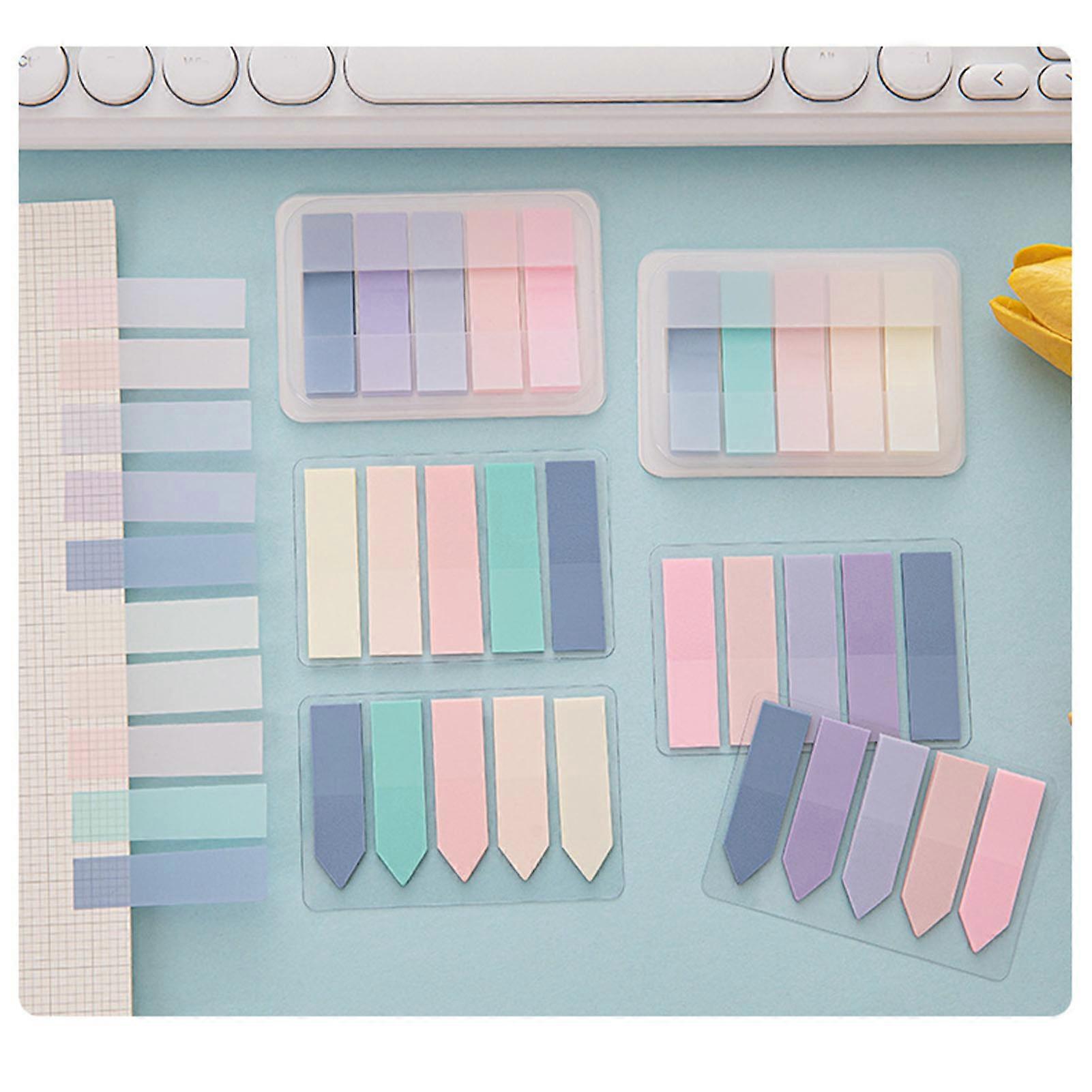 100 Sheets Page Makers 5 Colors Quick Labeling Firm Adhesion Pull Out Index Sticky Notes for Office and School Use Cool Color