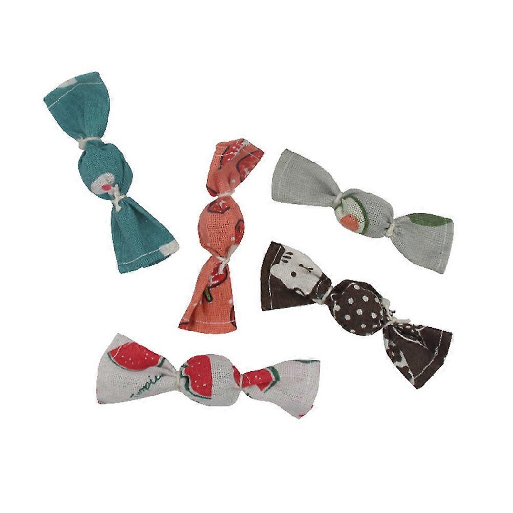 Chew Toys For Cats Cat Playthings Interactive Play Cloth And Plastic Molar Toys 5Pcs