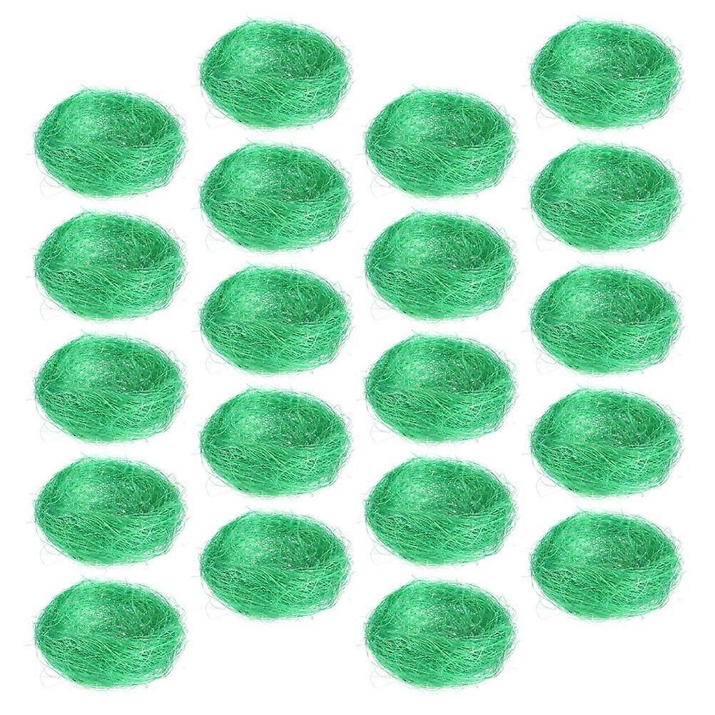 Decorative Bird Nests for Party Wedding Table Easter Decor Made of Synthetic Material Dark Green Small Size