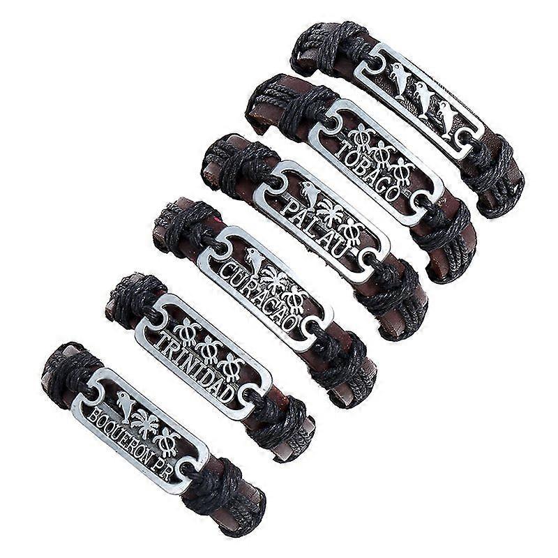 Alloy Ocean Series Cowhide Bracelet -  Alloy Ocean Series Weaving Bracelets -  Alloy Ocean Series Multi-layer ediphon bracelet