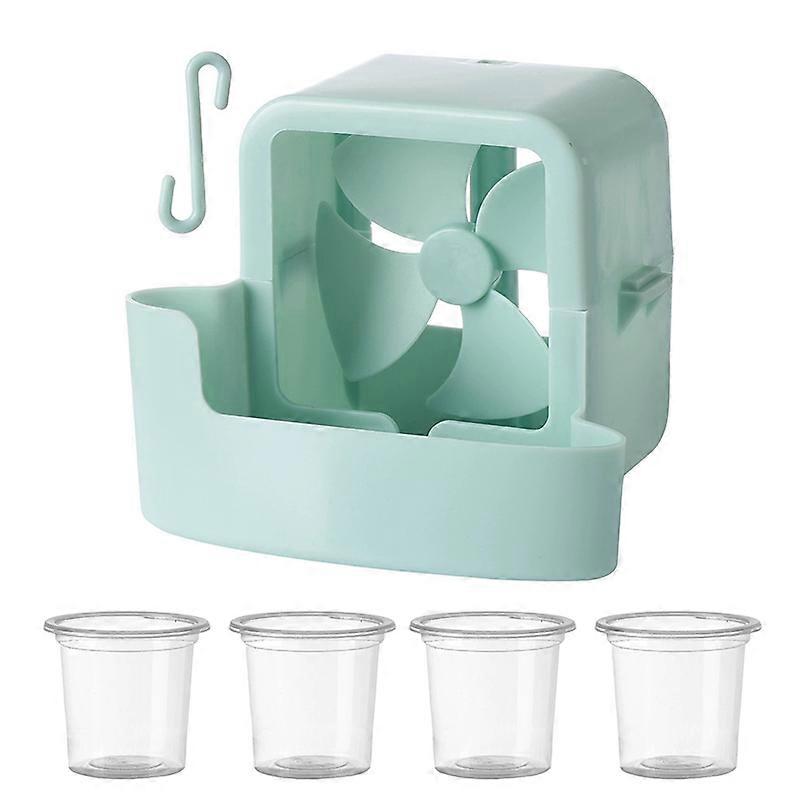 Electric Fan Cooling Storage Box Ice Cube Storage Box Fast Cooling Portable With Hanging Hook Electric Fans Ice Cube Holder