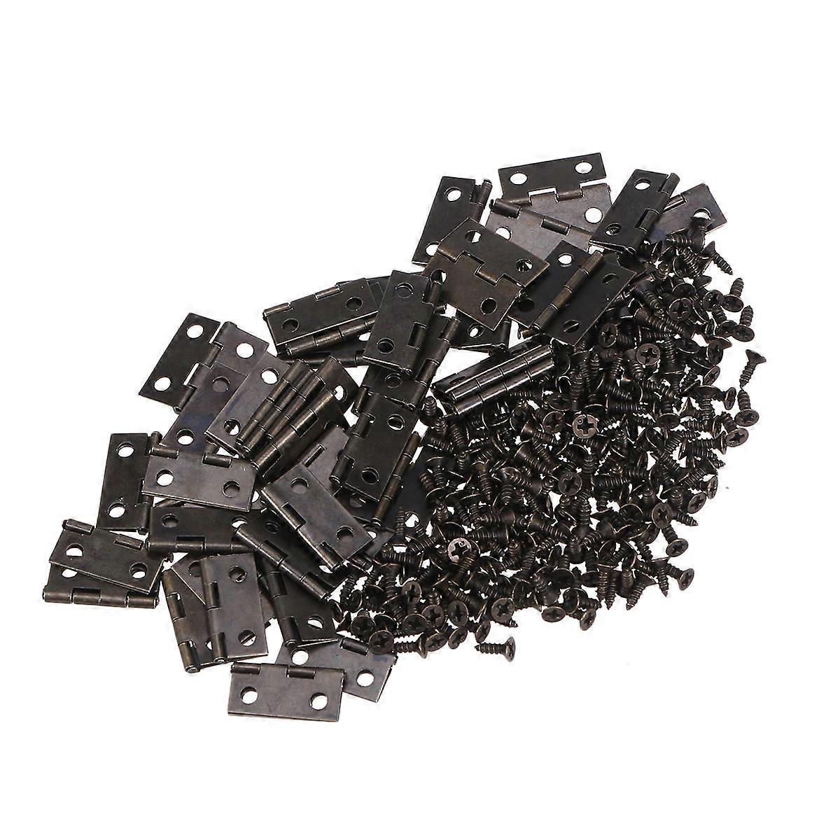 Black Self Closing hinge for DIY Use Automatically Closes Smoothly and Silently 50pcs hinge with Screws